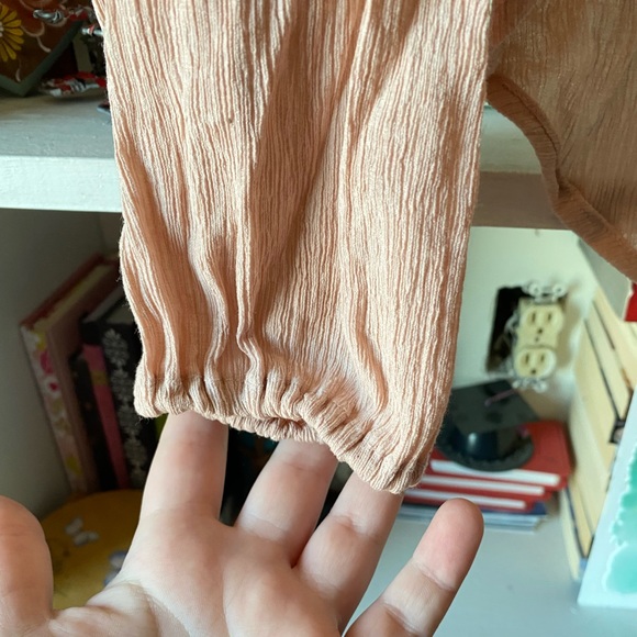 Free People | Light Pink Check On It Wrap Top - Picture 5 of 12